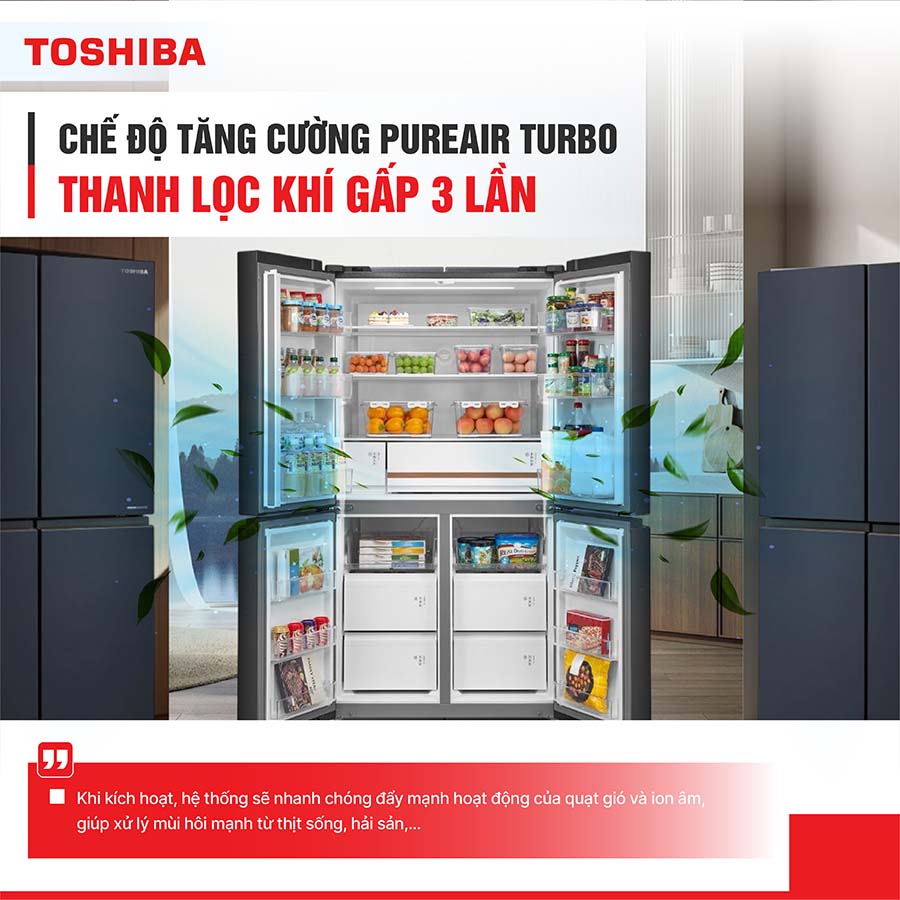 Tủ lạnh Toshiba Inverter 711 lít Multi Door GR-RF900WI-PMV(06)-MG