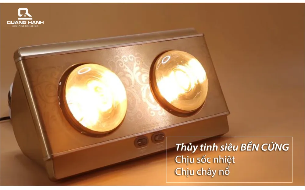 đèn sưởi nhà tắm Heizen HE- 2B 2 bóng
