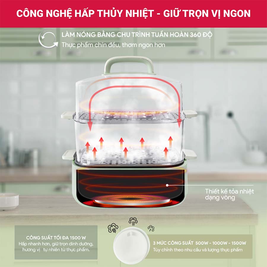 Nồi lẩu hấp điện đa năng BlueStone MPB-7235