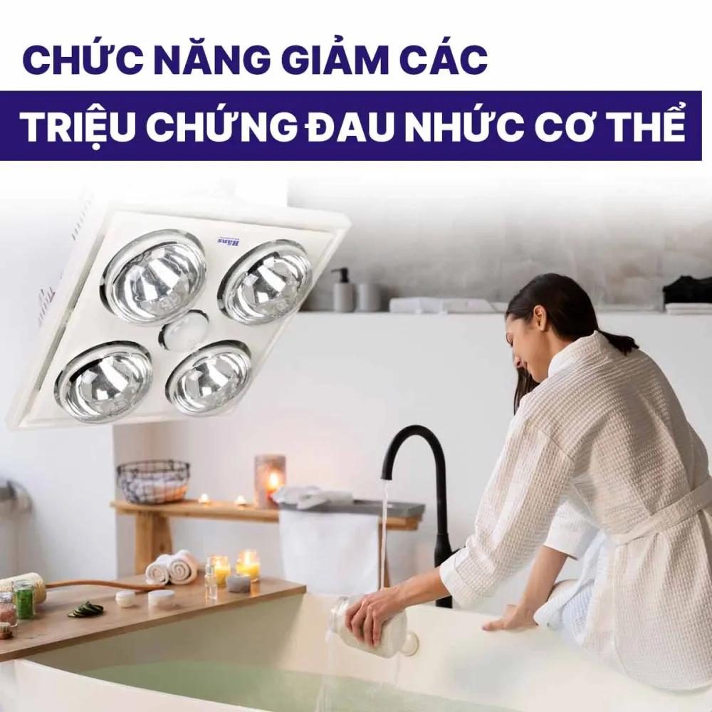 Đèn sưởi Hans 4 bóng âm trần H4B