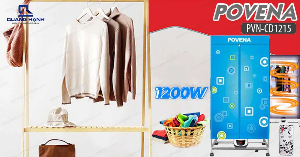 Tủ sấy quần áo PVN-1215 công suất 1200W