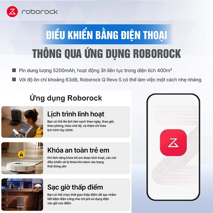 Robot Hút Bụi Lau Nhà Roborock Q Revo S
