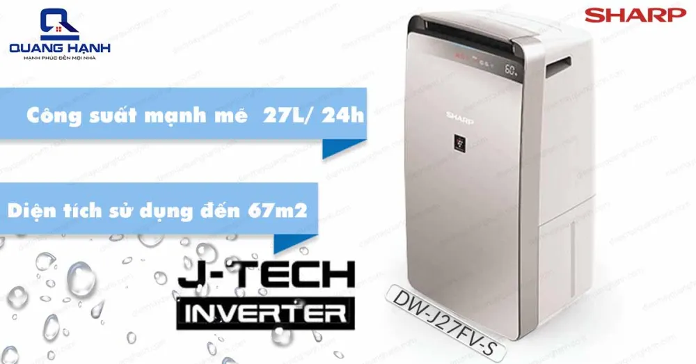 Máy hút ẩm Sharp DW-J27FV-S