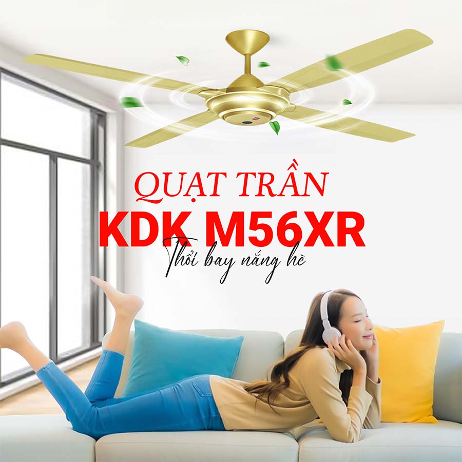 Quạt trần KDK M56XR chính hãng