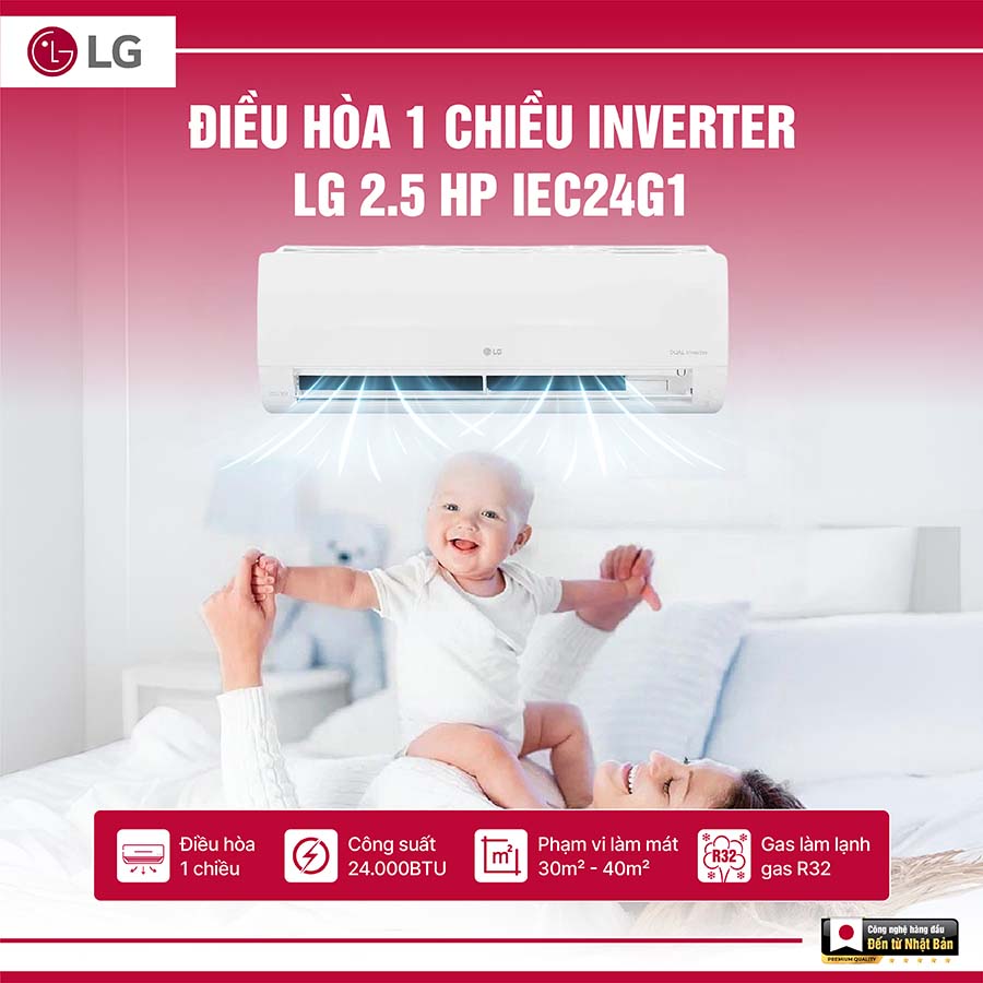 Điều hòa LG Inverter 2.5 HP IEC24G1