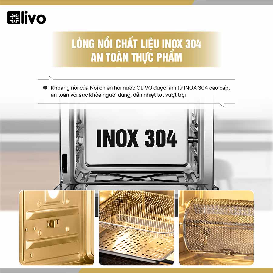 Nồi Chiên Hơi Nước OLIVO SF16 PRO