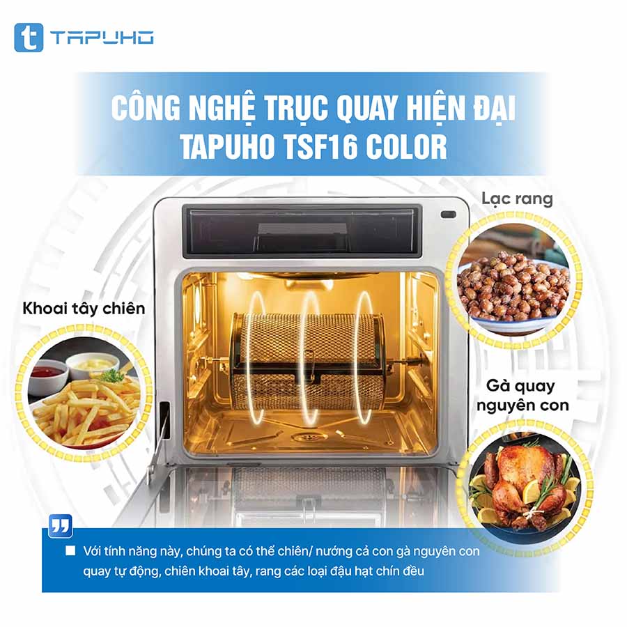 Nồi chiên hơi nước Tapuho TSF16 COLOR