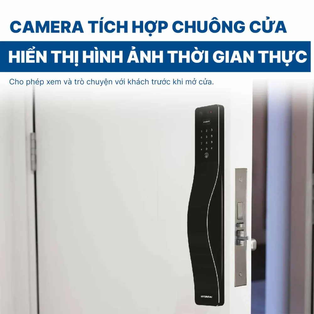 Khoá điện tử Hyundai cửa gỗ HY-SLA807F Black