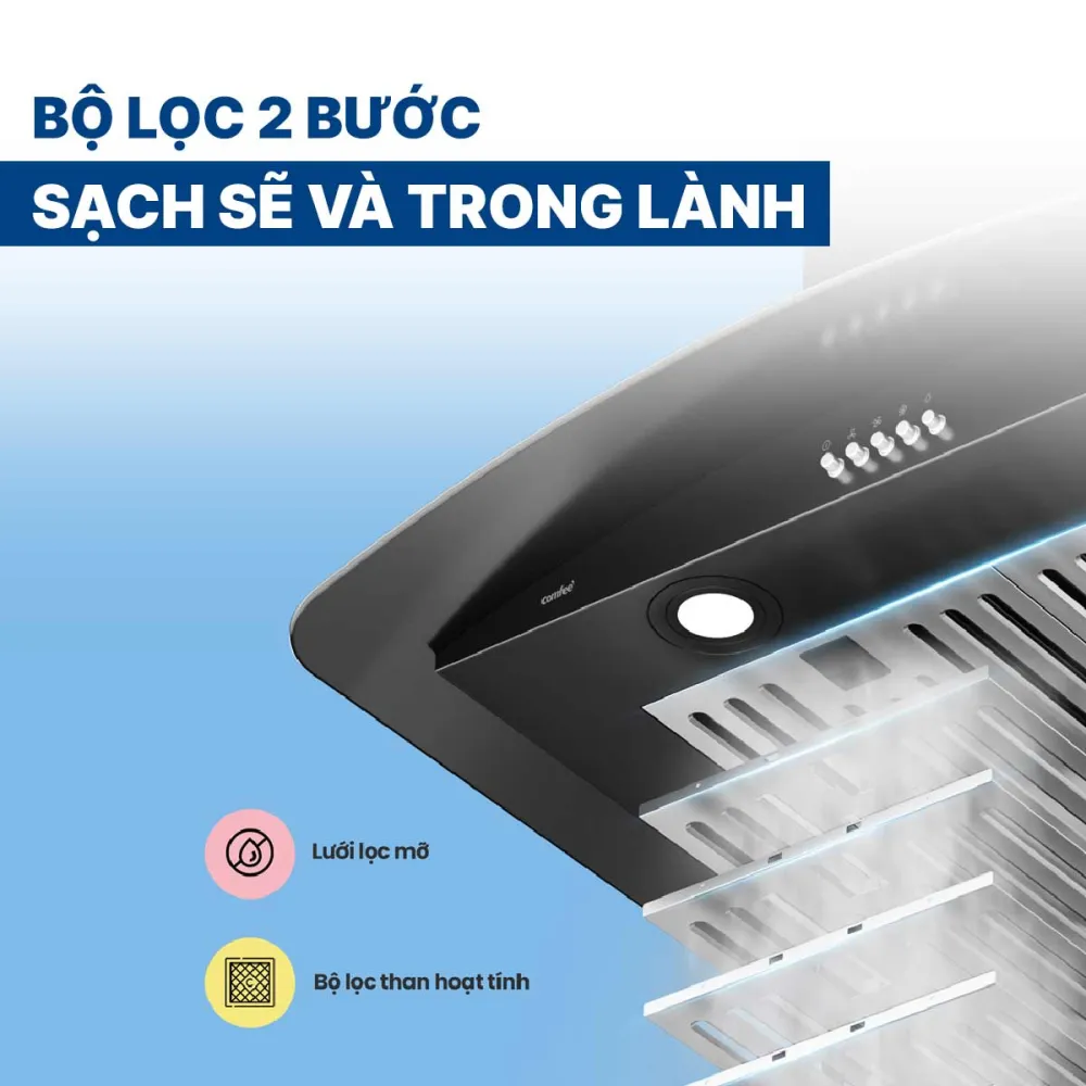 Máy hút mùi kính cong Comfee CH-70CV71B