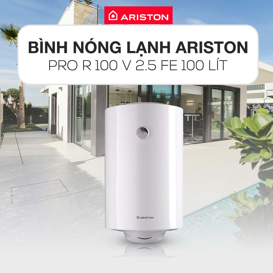 Bình nóng lạnh Ariston PRO R 100 V 2.5 FE có vỏ chống thấm nước IPX1