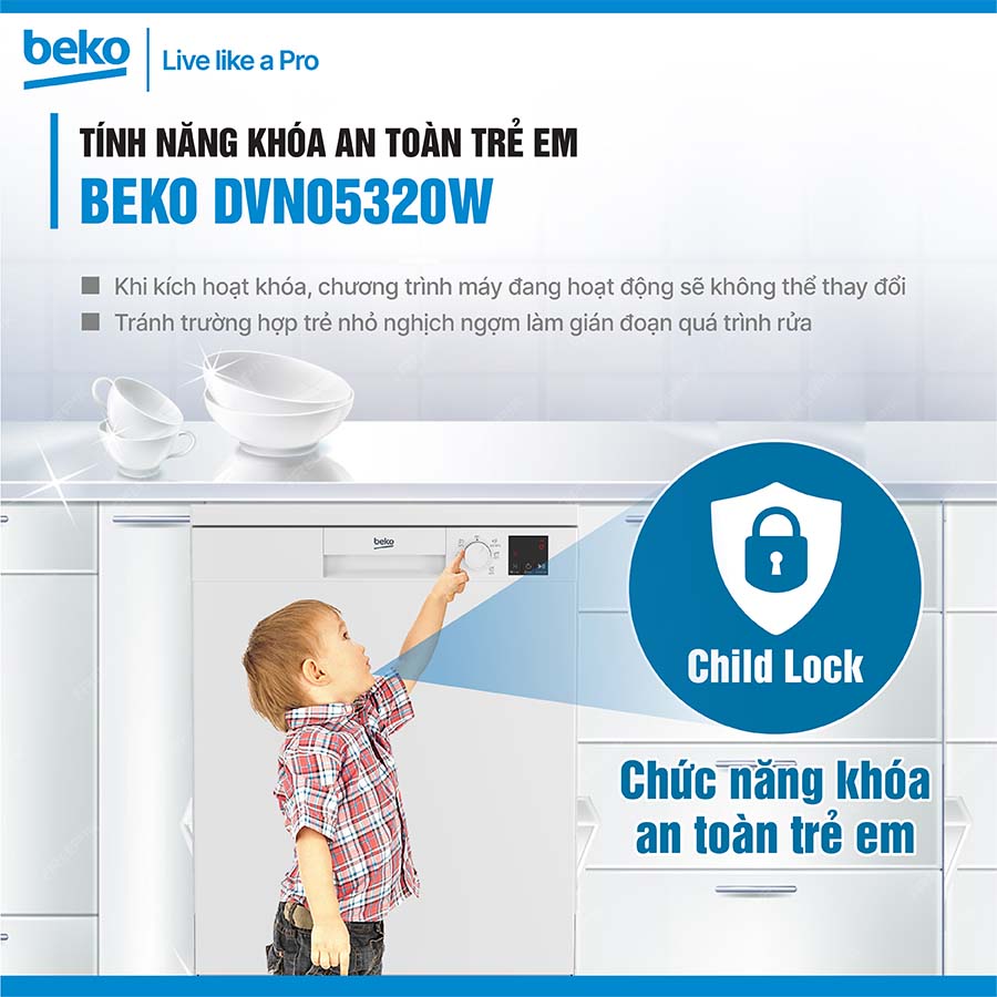 Máy rửa bát Beko DVN05320W