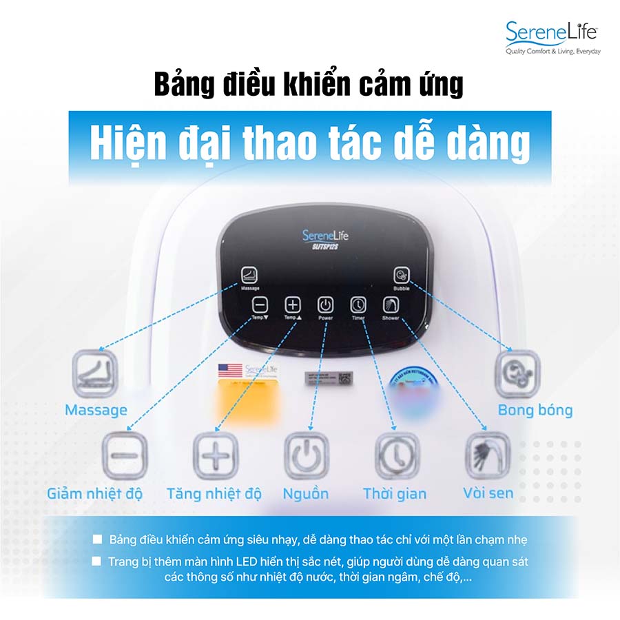 Bồn ngâm chân con lăn tự động Serenelife SLFTSP12S
