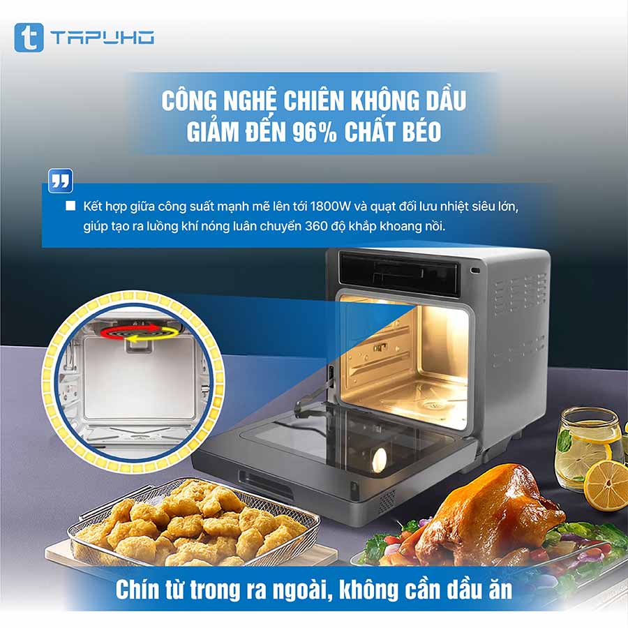 Nồi chiên hơi nước Tapuho TSF16 COLOR