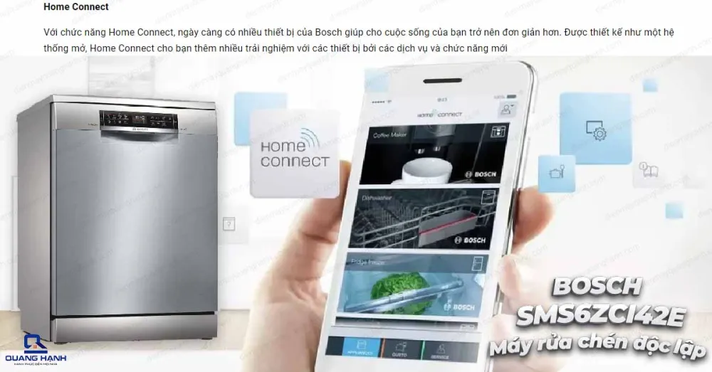 Điều khiển bằng điện thoại qua ứng dụng Home Connect
