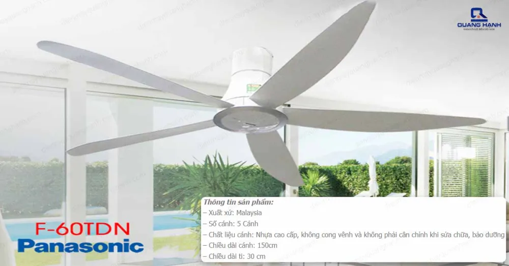 Quạt trần 5 cánh Panasonic F-60TDN
