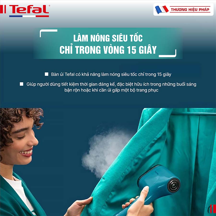 Bàn ủi hơi nước cầm tay TEFAL Pure Pop DT2024 - 1300W