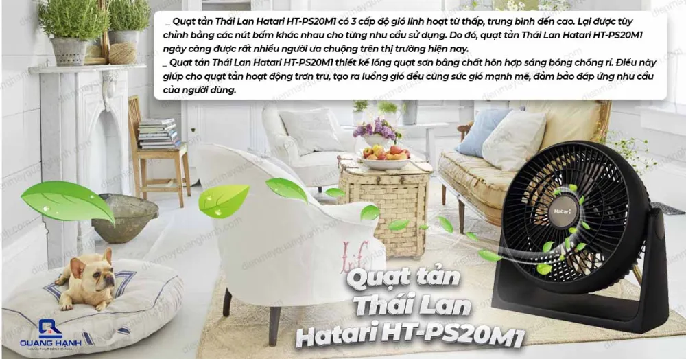Quạt tản Thái Lan Hatari HT-PS20M1