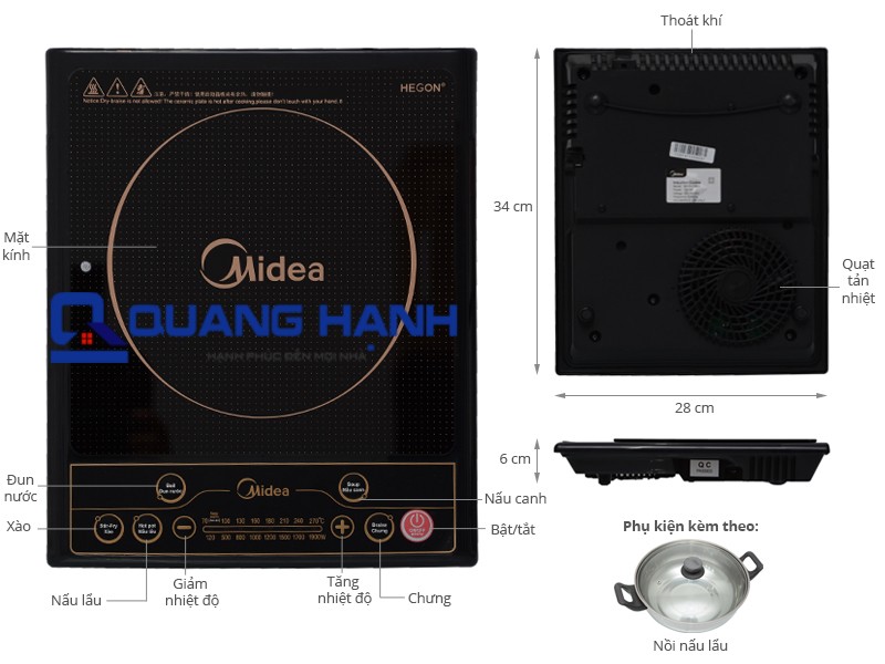 BẾP TỪ MIDEA MI-SV19EH