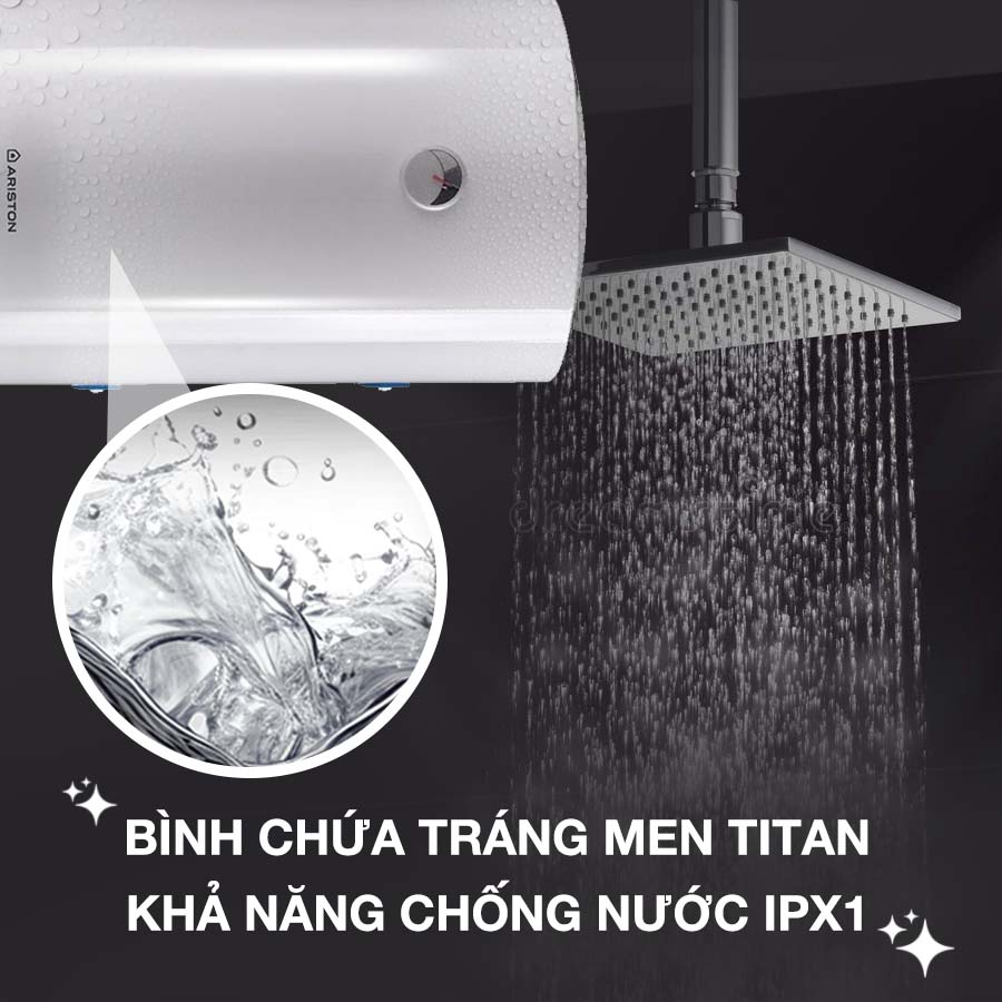 Ariston PRO R 100 H 2.5 FE có lòng bình tráng men Titan siêu bền