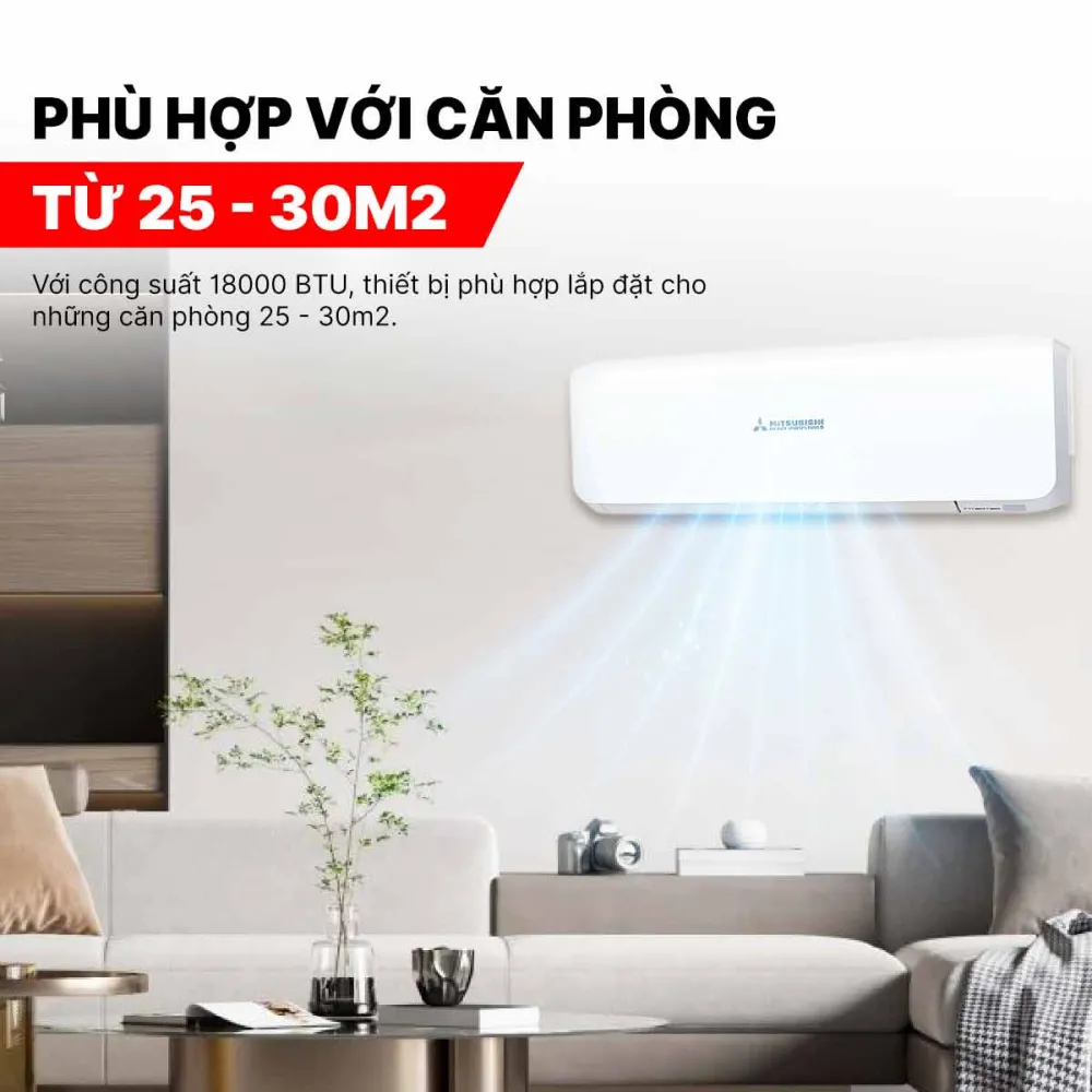 Điều hòa Mitsubishi 2 chiều Inverter 18000 BTU SRK/SRC50ZSS-W5