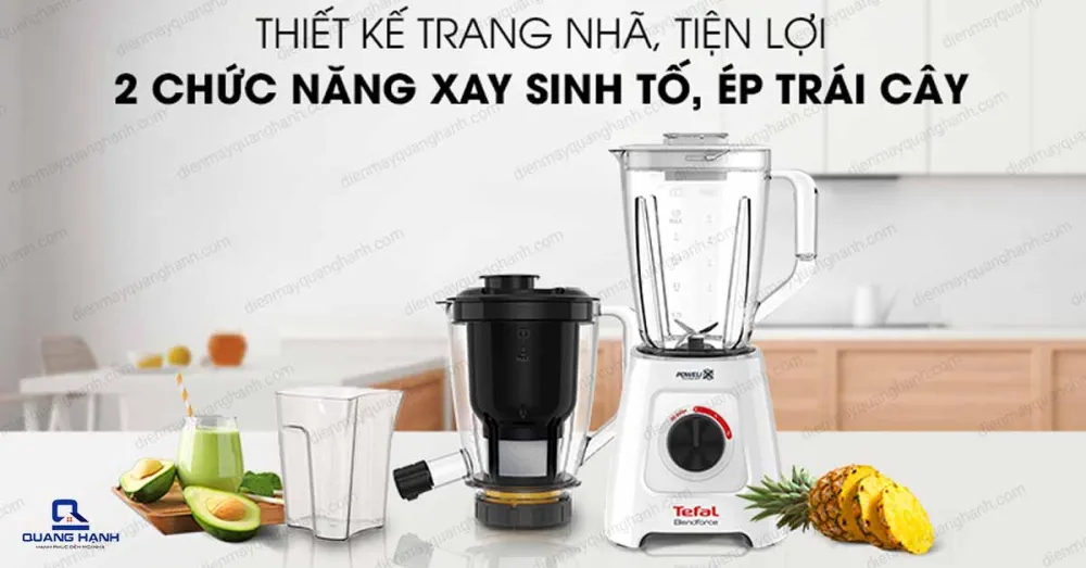 Máy Xay Sinh Tố Và Ép Trái Cây Tefal 2 in 1 BL42Q166