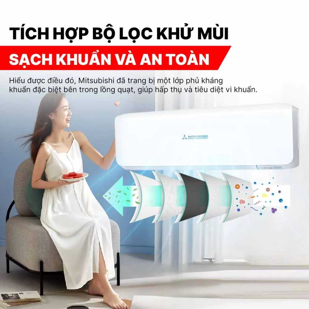 Điều hòa Mitsubishi 2 chiều Inverter 12000 BTU SRK/SRC35ZSS-W5