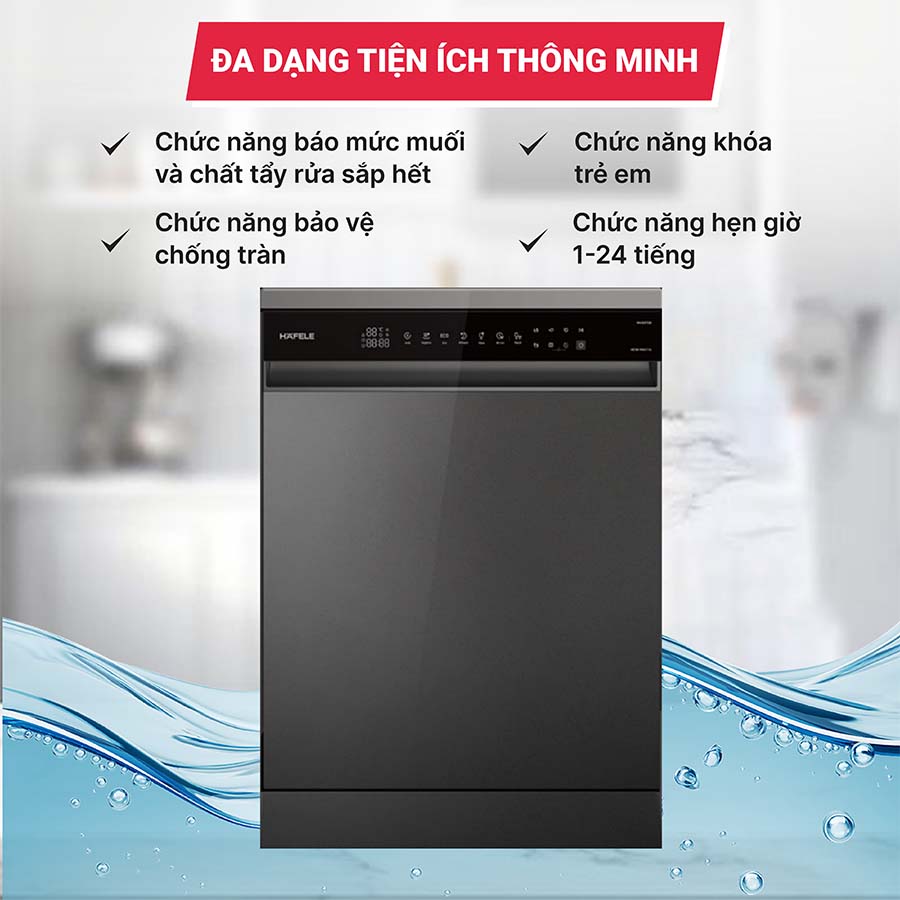 Máy rửa bát 15 bộ Hafele HDW-F6031G 535.29.651