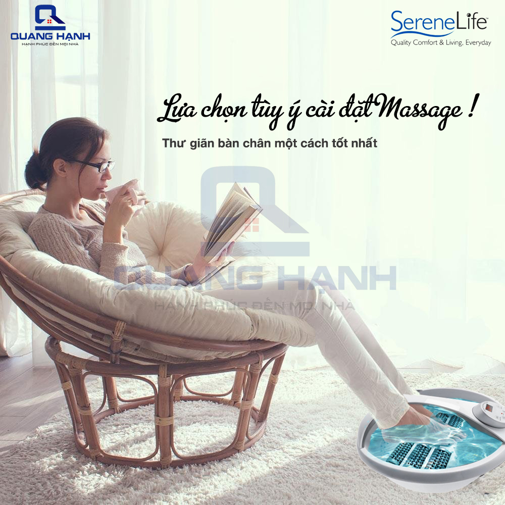 Bồn ngâm chân làm nóng nước massage SereneLife SLF TSP17