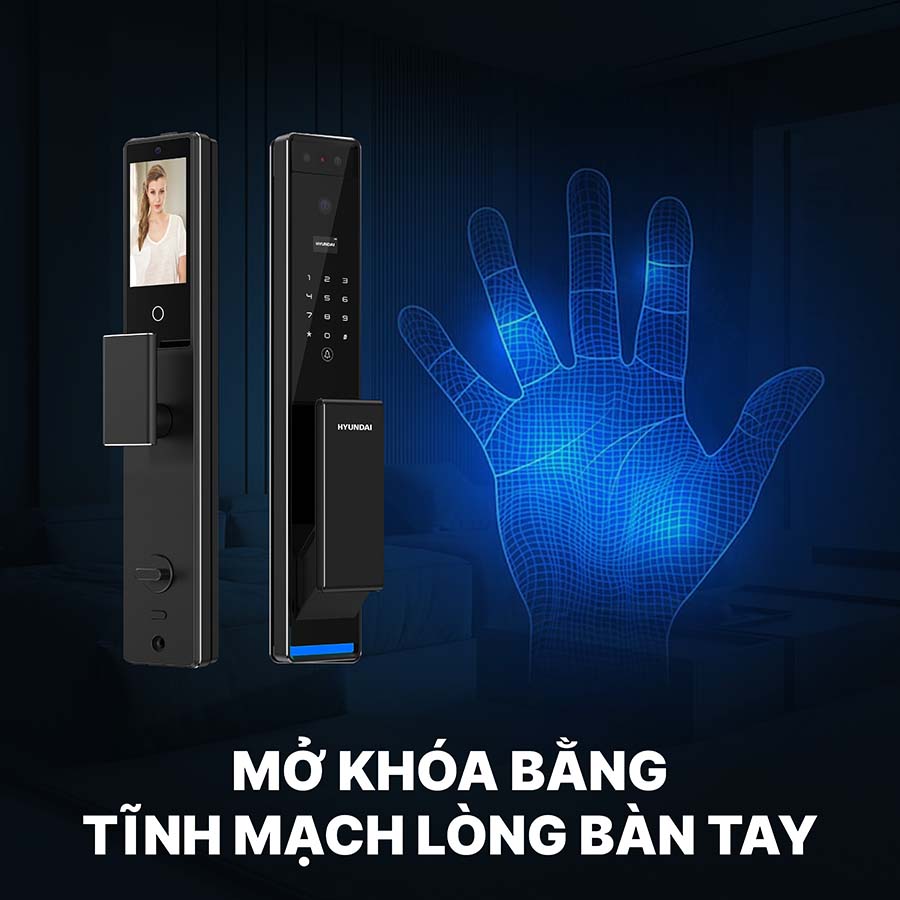Khoá điện tử Hyundai cửa gỗ HY-SLA909F Black