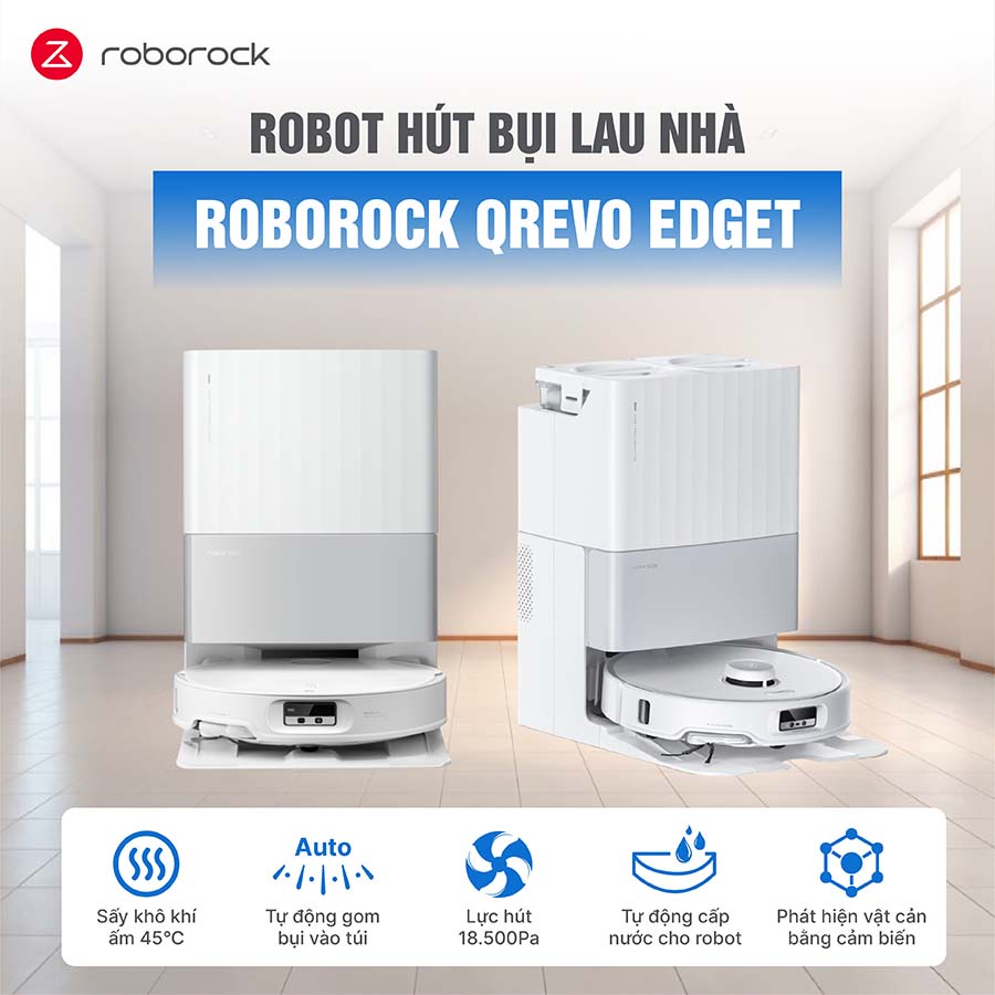Robot hút bụi lau nhà Roborock Qrevo EdgeT