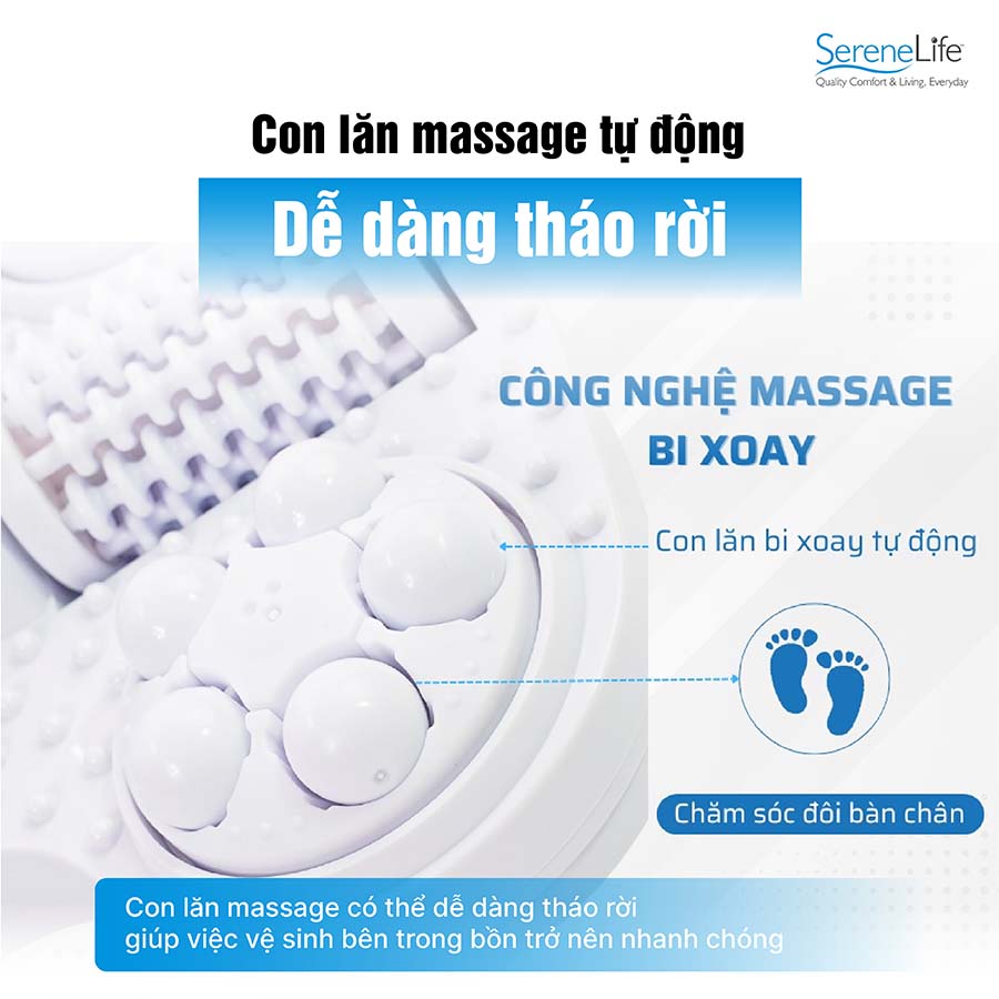 Bồn ngâm chân con lăn tự động Serenelife SLFTSP12S