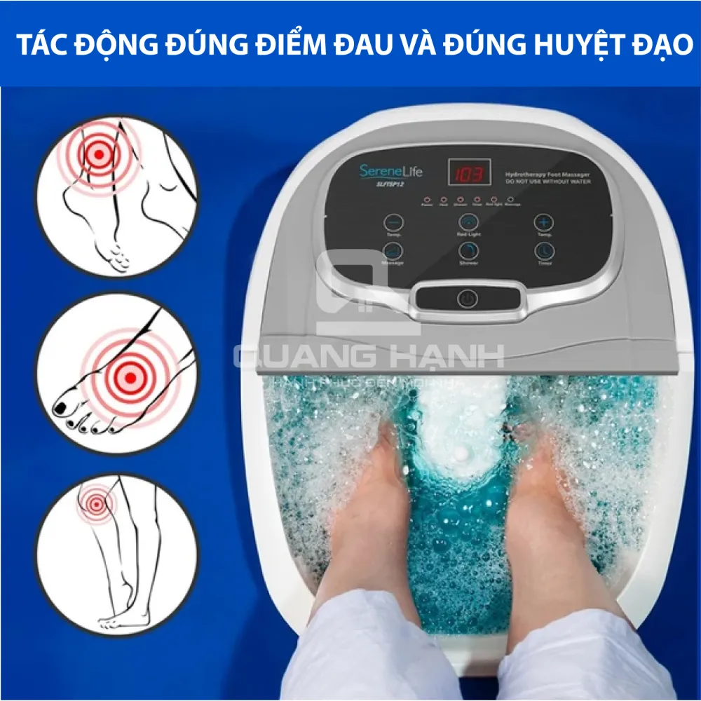 bồn ngâm chân con lăn tự động SereneLife SLFTSP12