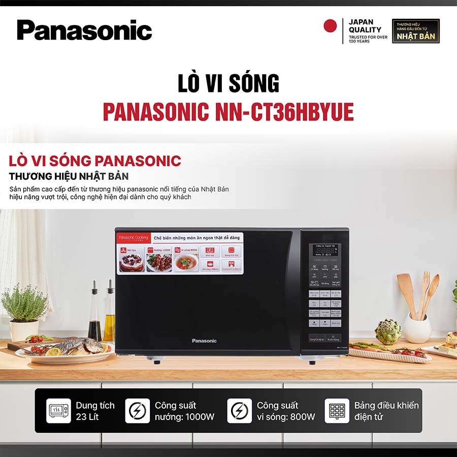 Lò vi sóng Panasonic NN-CT36HBYUE 23 lít
