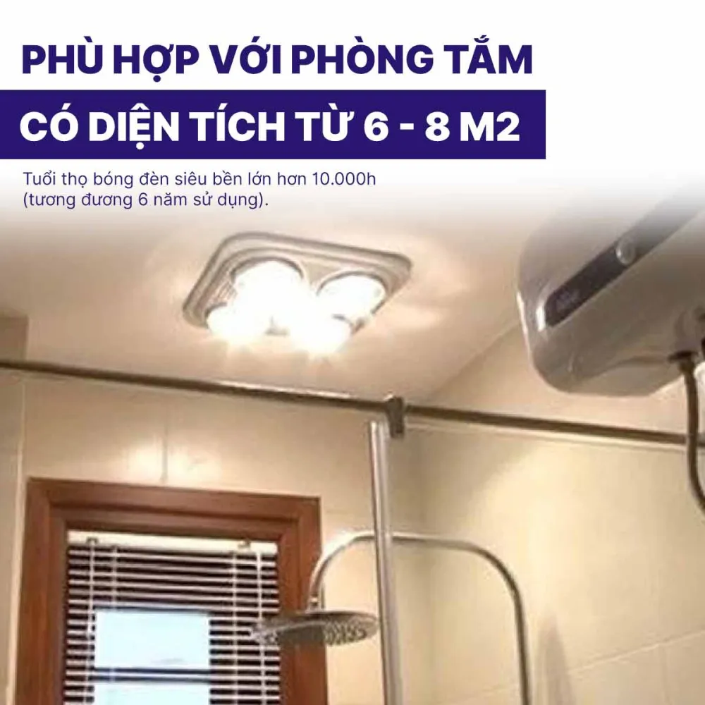 Đèn sưởi Hans 4 bóng âm trần H4B