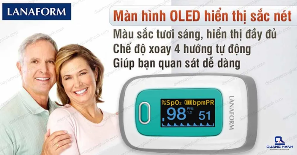 MÁY ĐO SPO2 VÀ NHỊP TIM LANAFORM PO-100