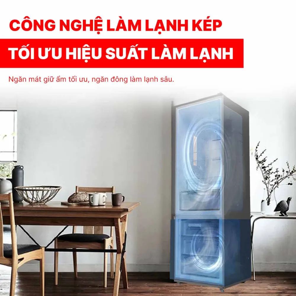 Tủ lạnh Hitachi Inverter 323 lít HRBN6340DGBKVN