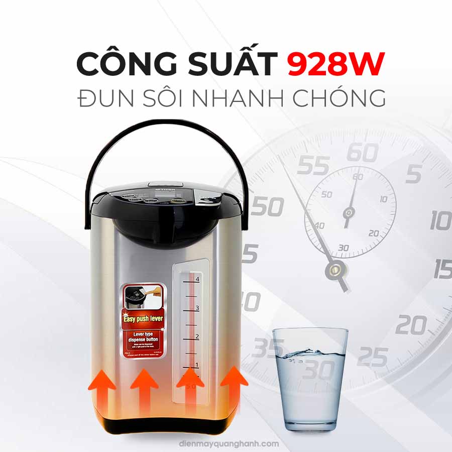 Bình thủy điện Tiger PDU-A50W công suất lớn 928 W