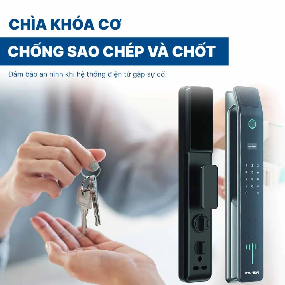 Khoá điện tử Hyundai cửa gỗ HY-SLA808