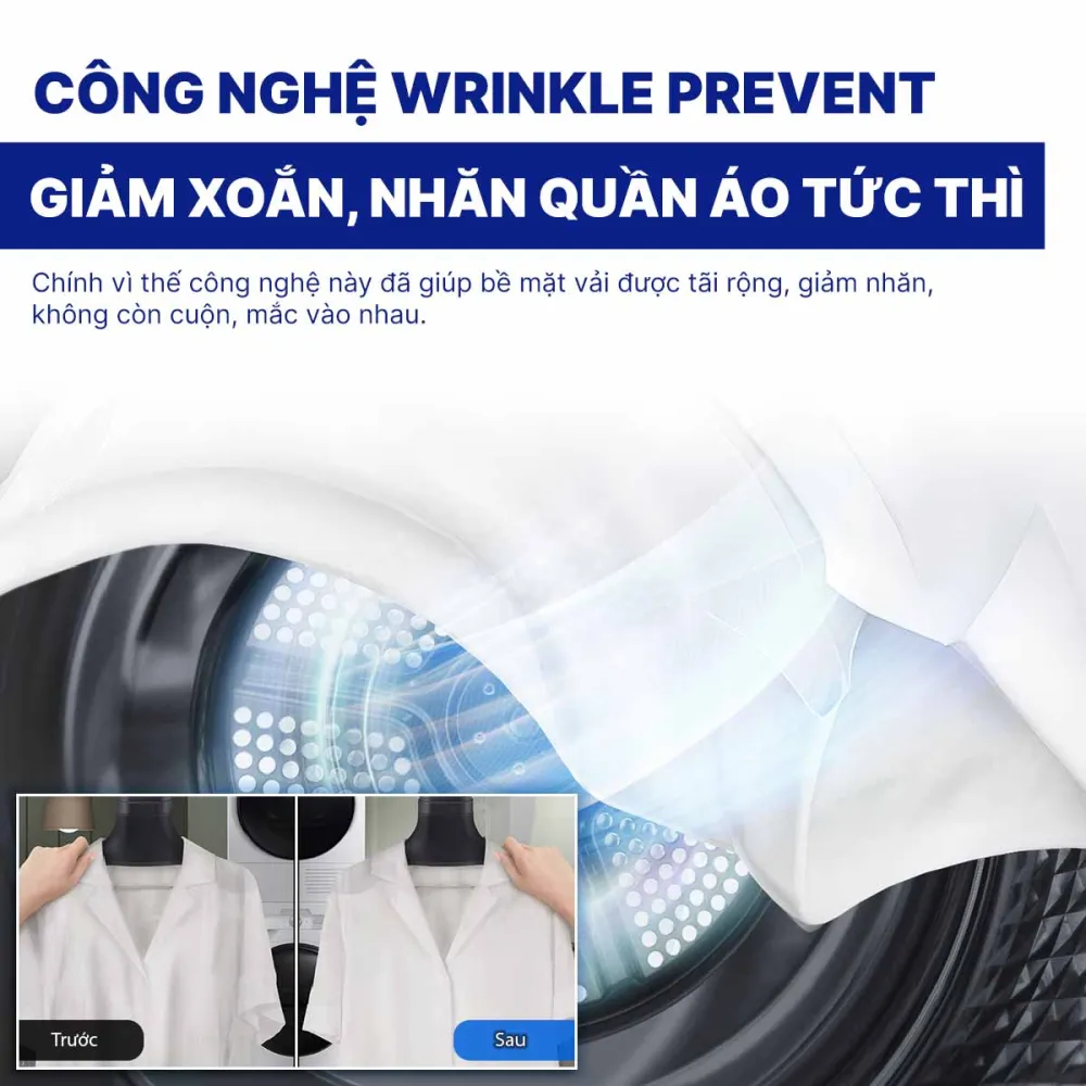 Máy sấy bơm nhiệt Samsung Inverter 9 kg DV90T7240BB/SV