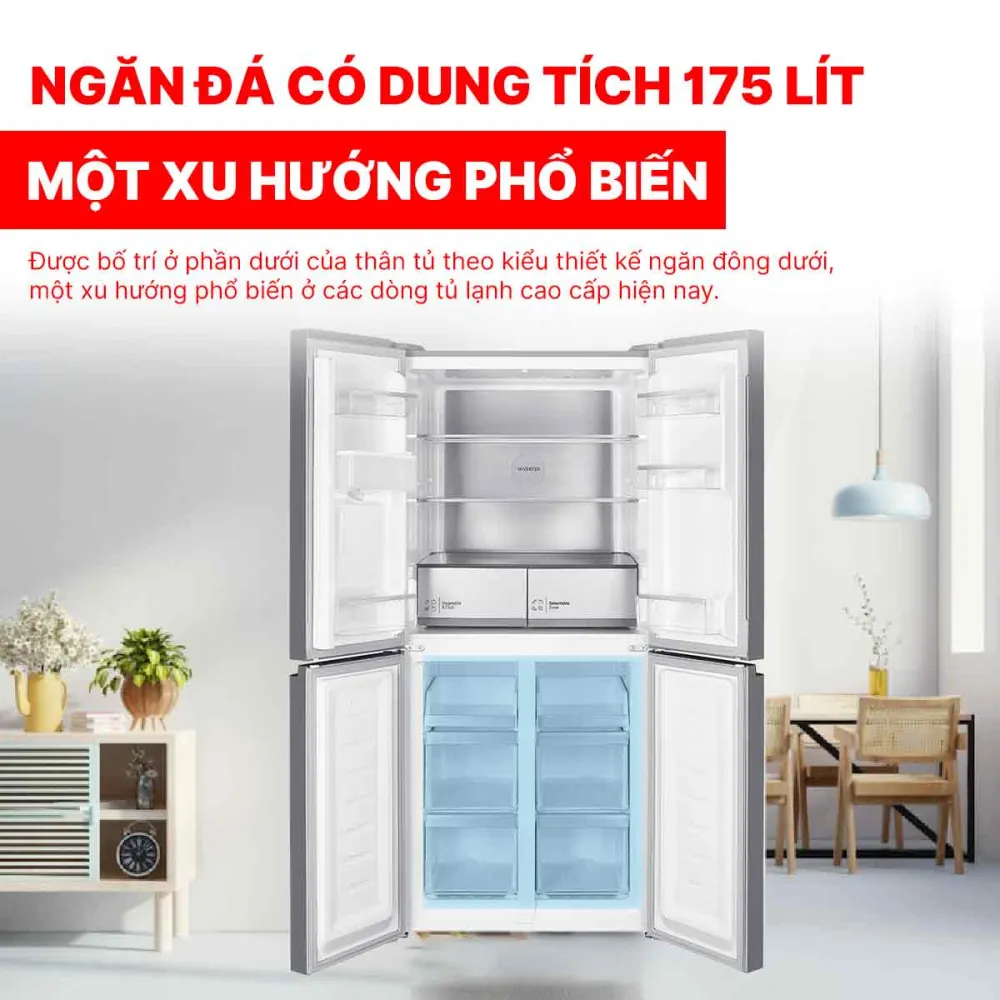 Tủ lạnh Hitachi Inverter 464 lít Multi Door HR4N7520DSWDXVN