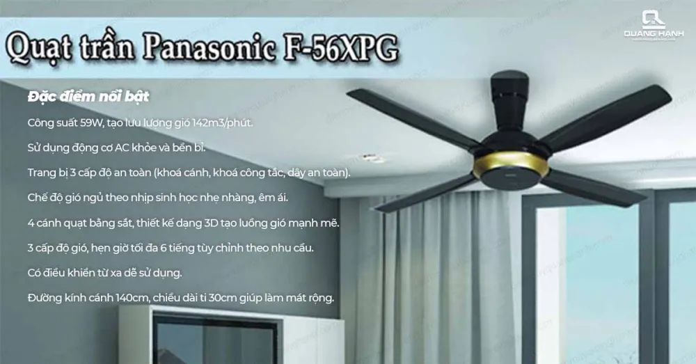 Quạt trần Panasonic F-56XPG 4 cánh