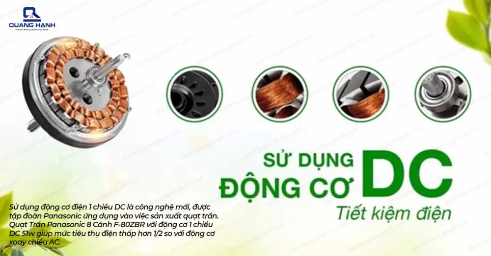 QUẠT TRẦN PANASONIC F-80ZBR 8 CÁNH
