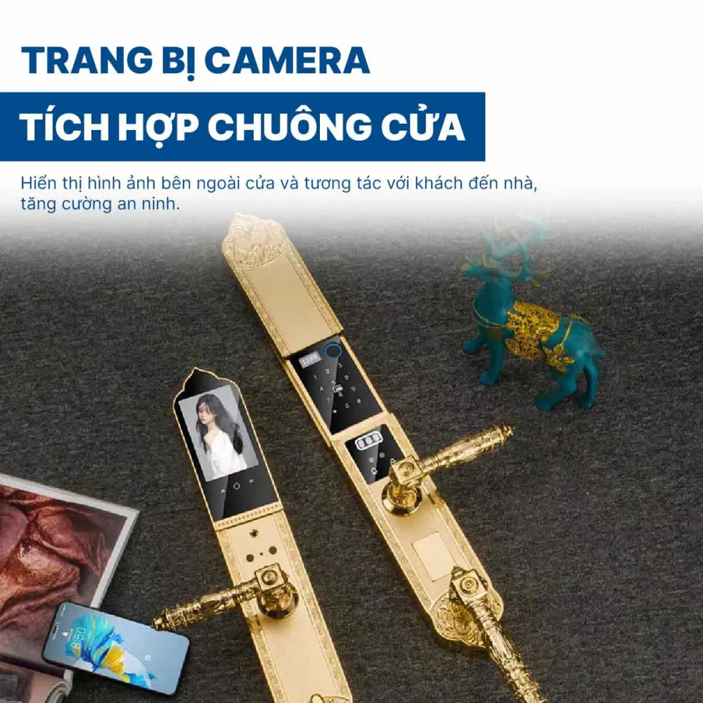 Khoá điện tử Hyundai đại sảnh HY-SLC8818 Gold