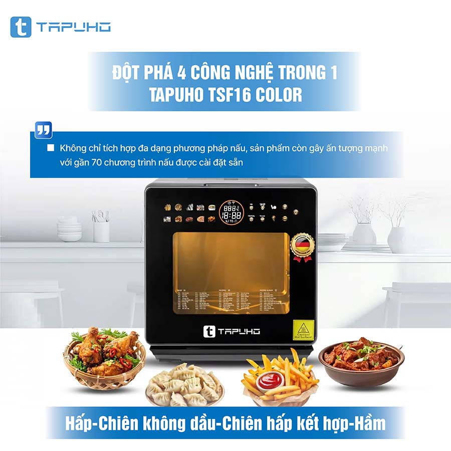 Nồi chiên hơi nước Tapuho TSF16 COLOR