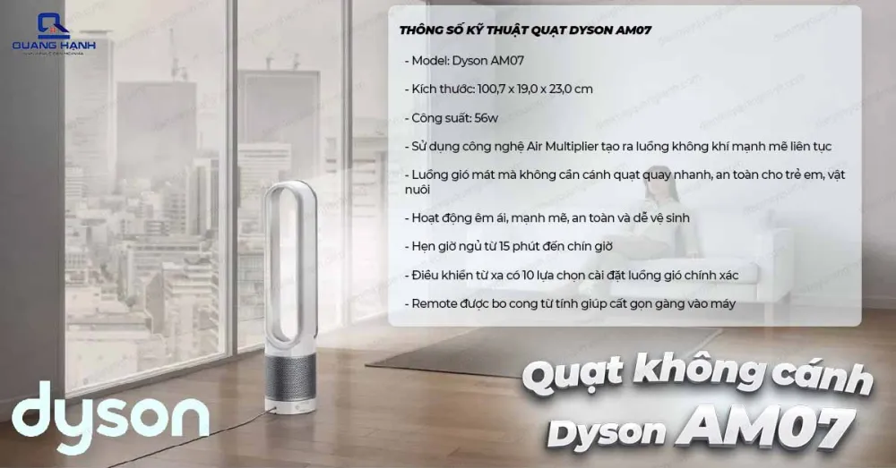 Quạt không cánh Dyson AM07