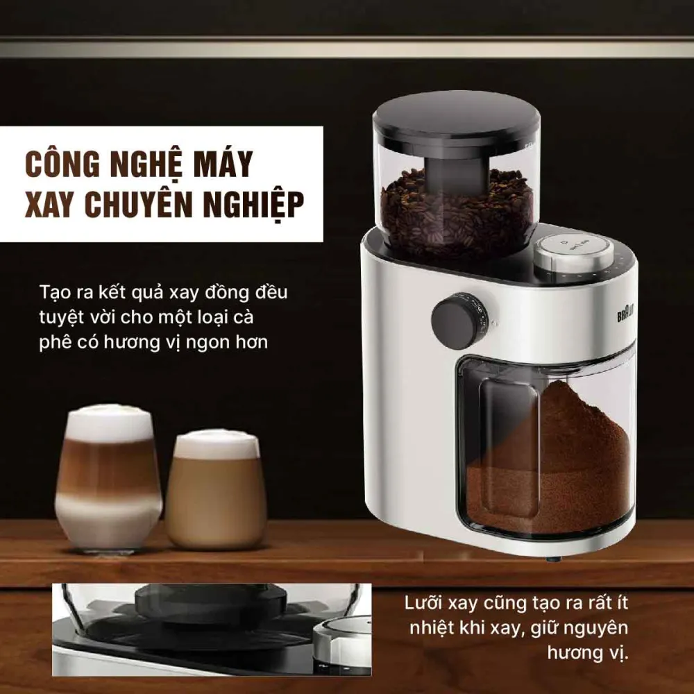 Braun KG7070 tích hợp công nghệ xay chuyên nghiệp,giữ nguyên hương vị