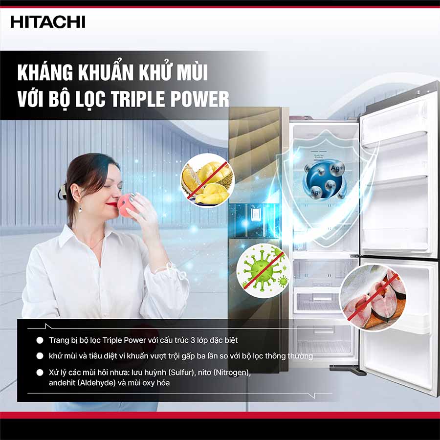 Tủ lạnh Hitachi Inverter 569 lít R-FM800XAGGV9X DIA