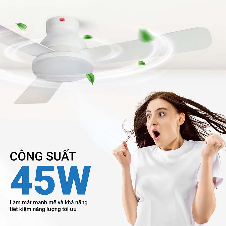 Quạt trần KDK U48FP 3 cánh có điều khiển