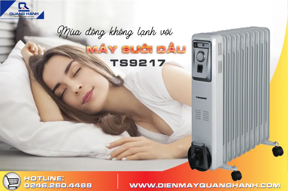Lò sưởi dầu Tiross 11 thanh TS9217