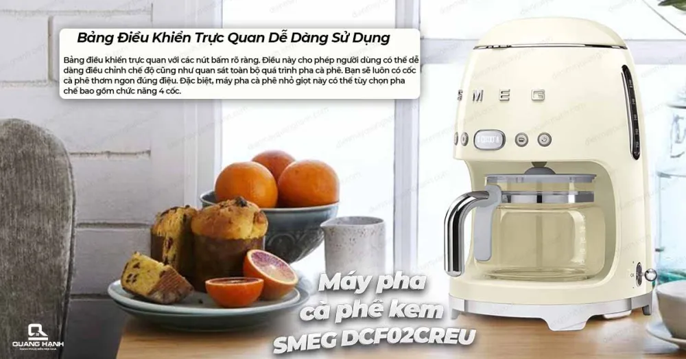 Máy pha cà phê kem SMEG DCF02CREU